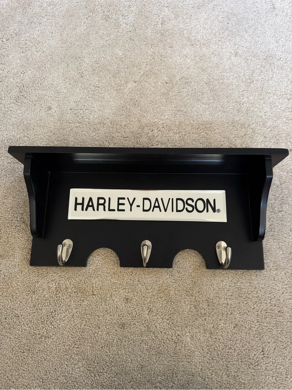 Harley-Davidson Wall Shelf Key Rack Hook Organizer